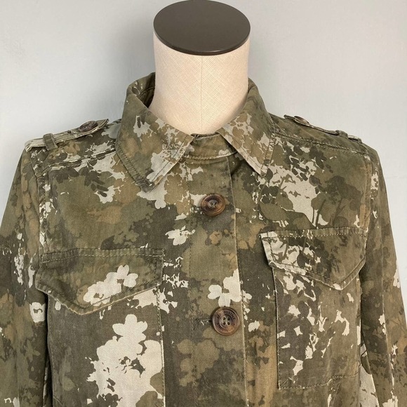 AEROPOSTALE Camouflaged Military Style Utility Jacket Shacket 100% cotton Size S - Picture 3 of 11